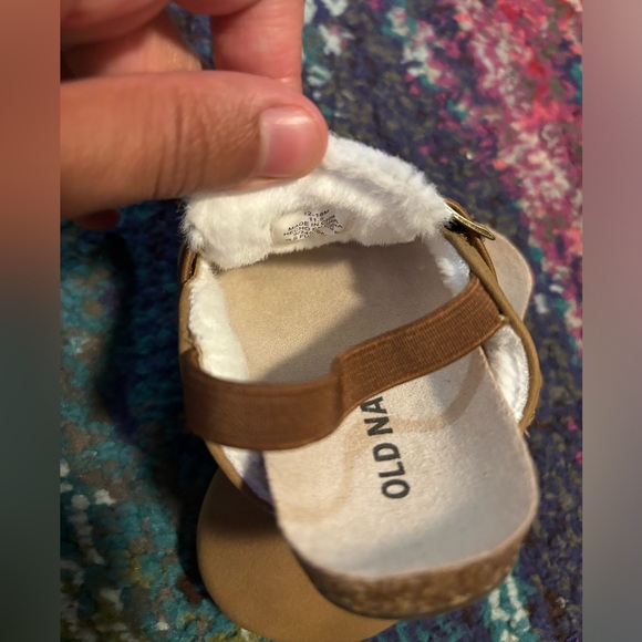 Unisex Tan Fur Lined Mules - Picture 2 of 3